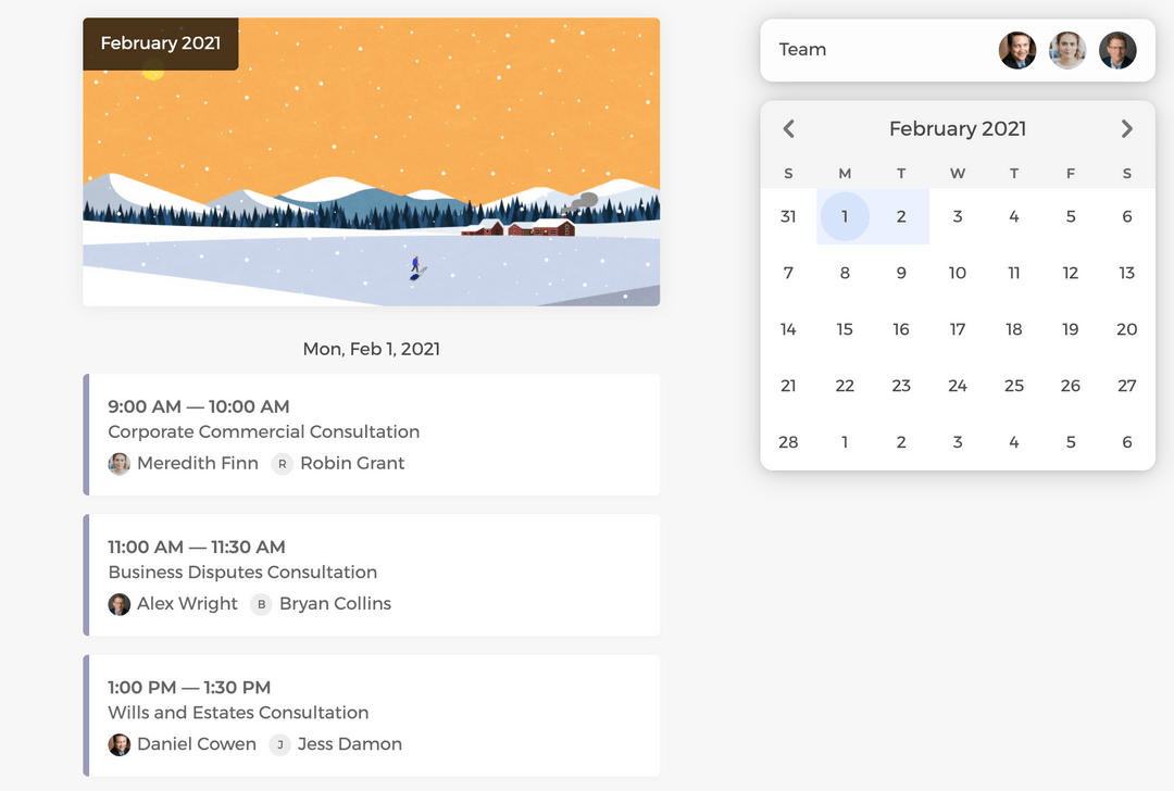 CozyCal team scheduling app
