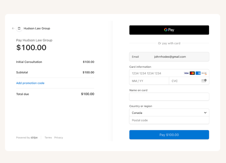 CozyCal team scheduling - integrate with Stripe to accept payments