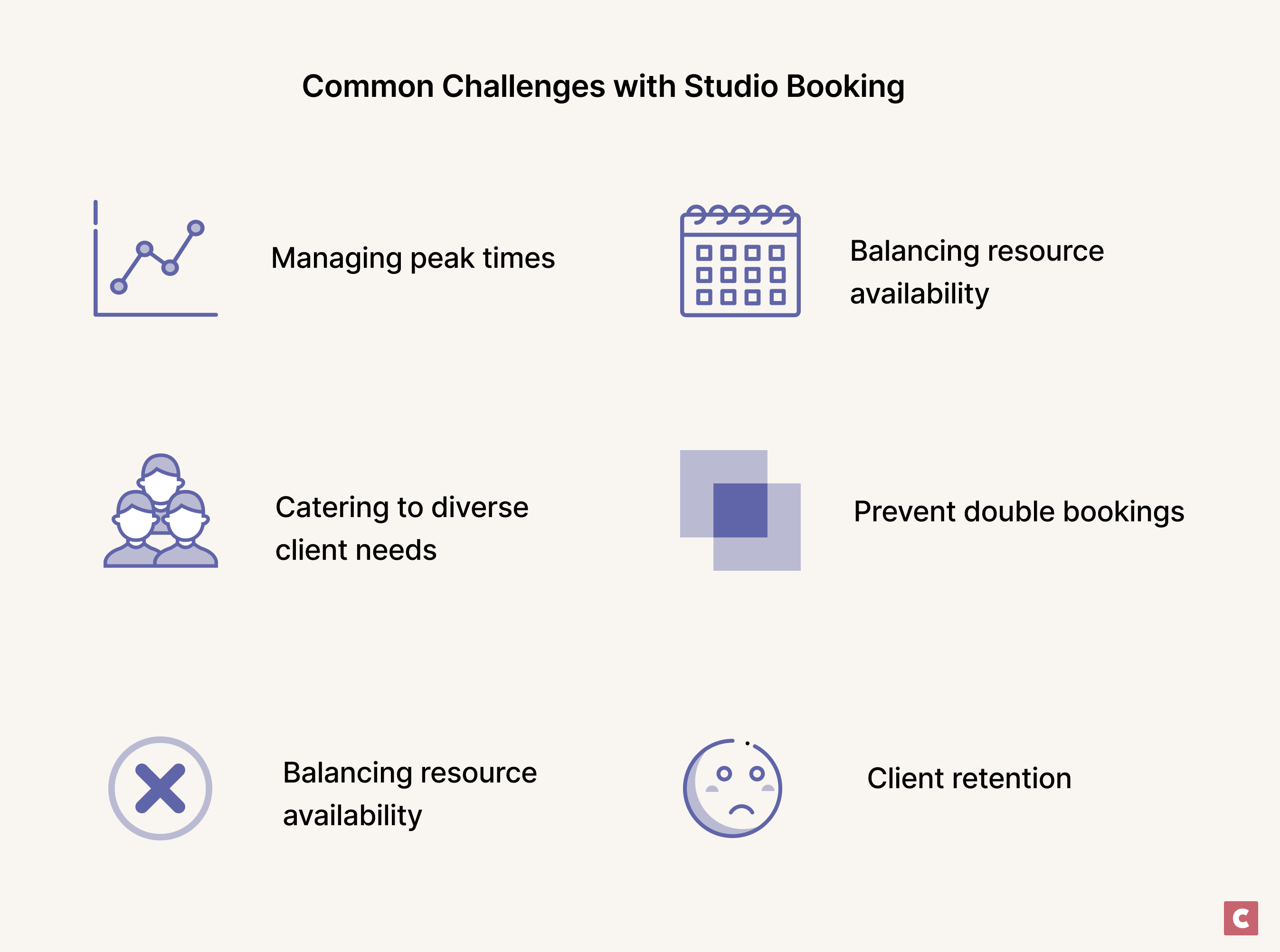 Common challenges with studio booking