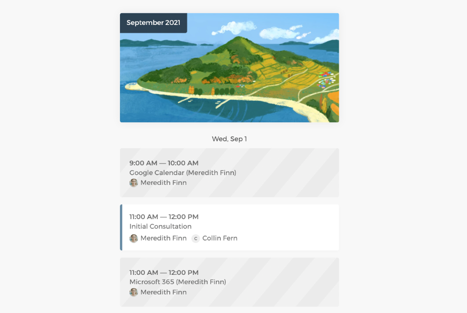 Connect with multiple external calendars to keep schedule updated in real-time