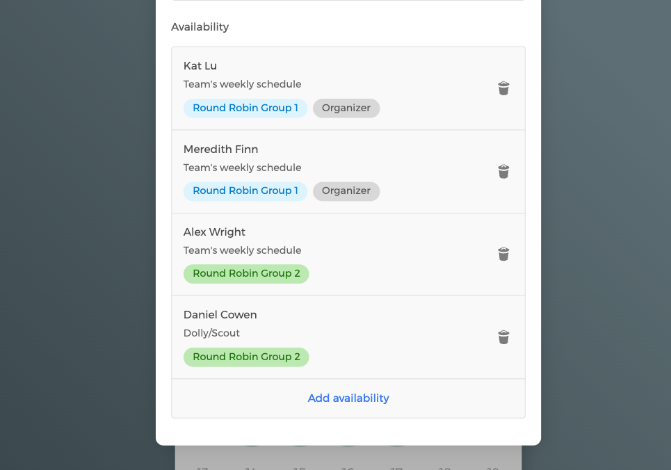 Co-host round robin scheduling
