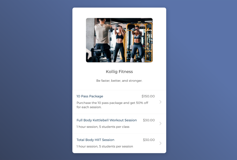 Package booking for multi-session scheduling