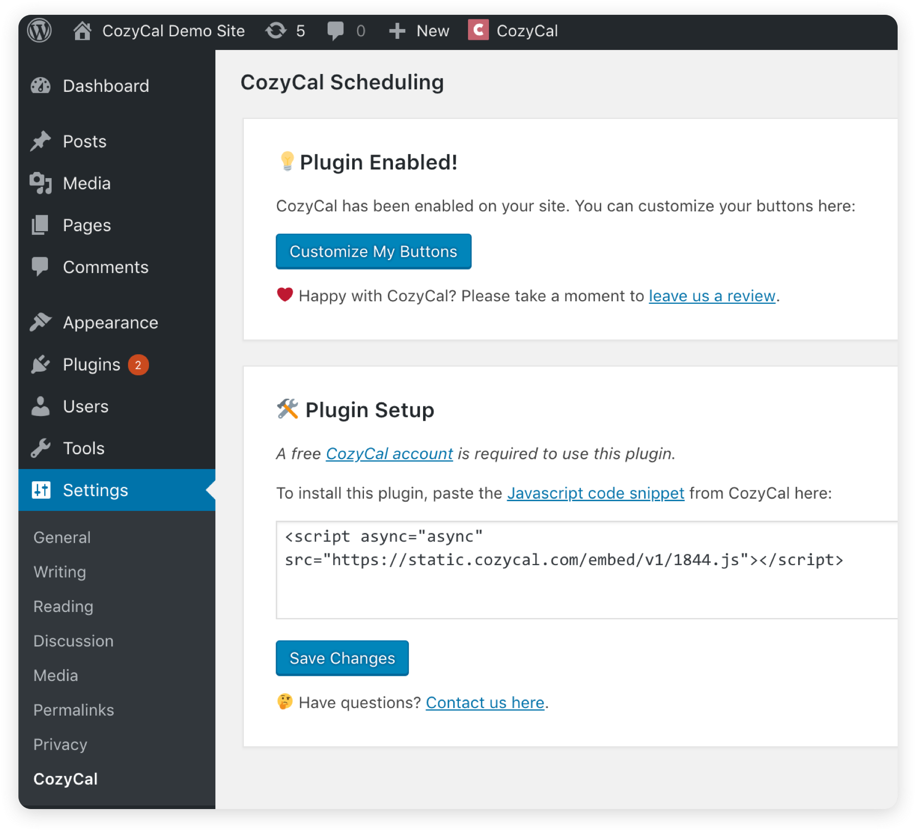 Wordpress integration